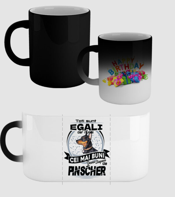 Toți sunt egali, dar numai cei mai buni devin stăpâni de pinscher model negru pe tricou