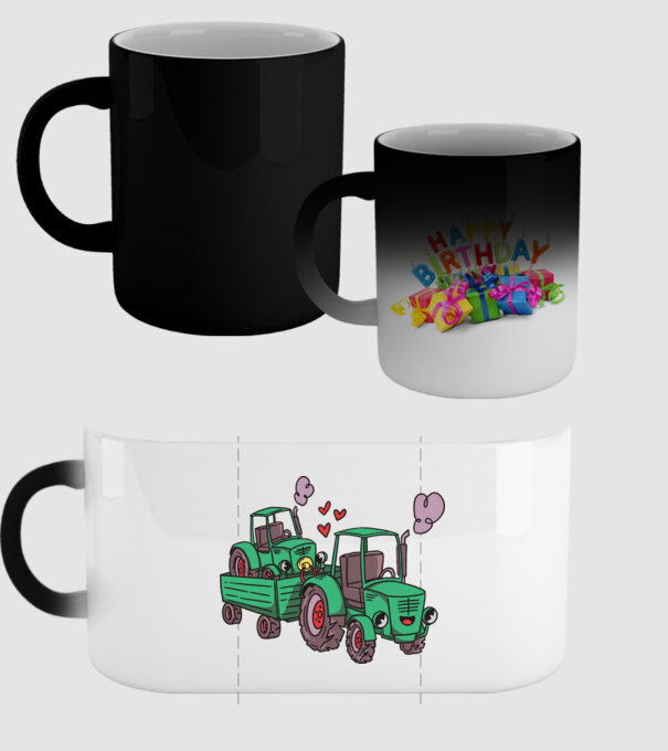TRACTOR model negru pe tricou