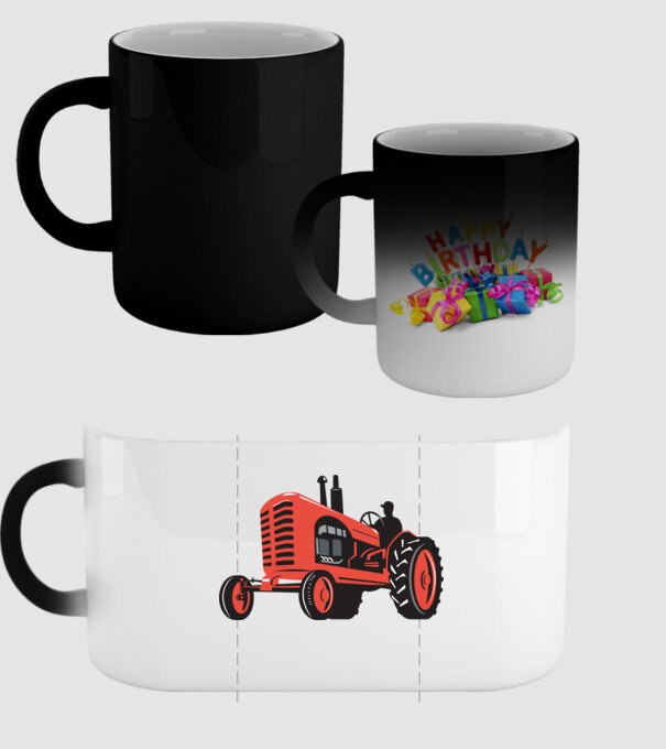 TRACTOR model negru pe tricou
