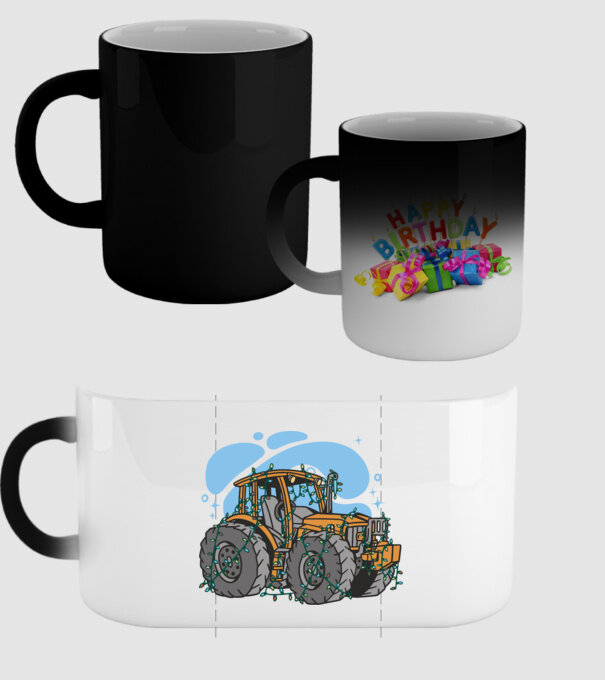 TRACTOR model negru pe tricou