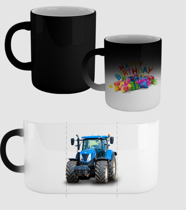 TRACTOR model negru pe tricou