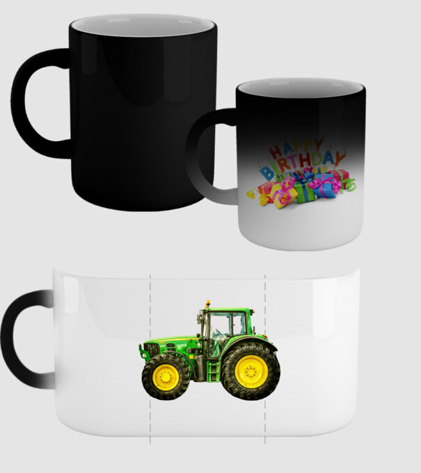 TRACTOR model negru pe tricou