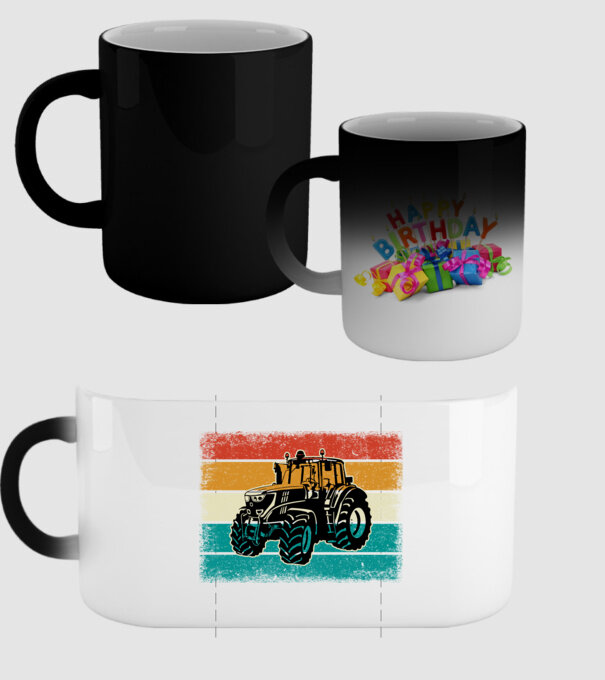 TRACTOR model negru pe tricou