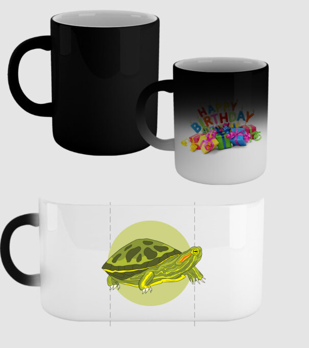 Turtle model negru pe tricou