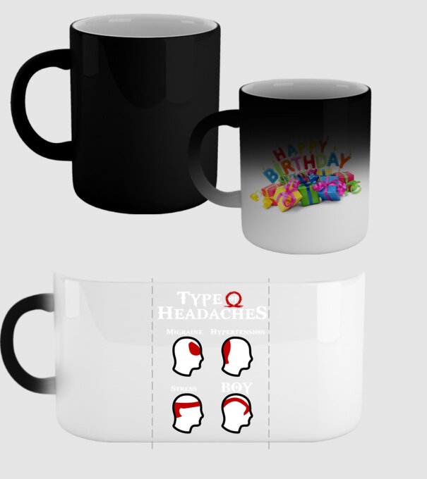 Type of Headaches - God of War model negru pe tricou