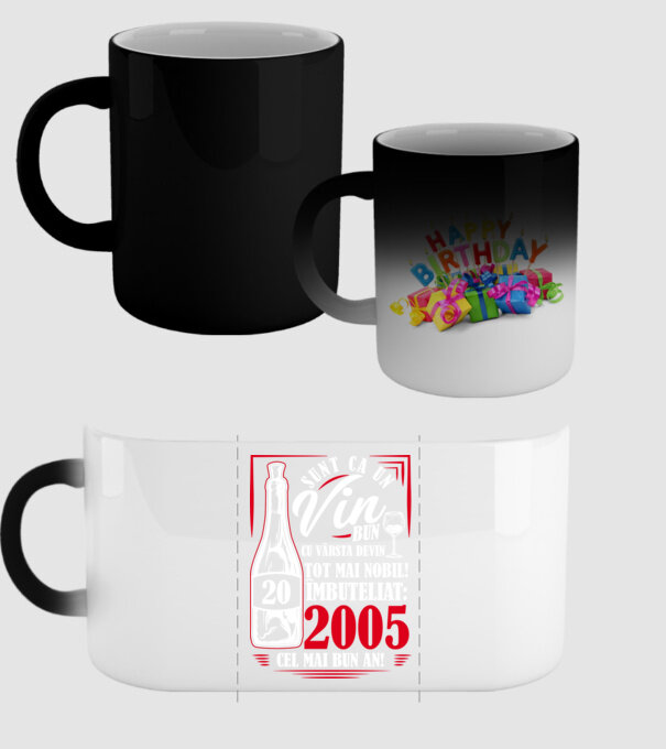 Un Vin Bun 2005 - Negru model negru pe tricou