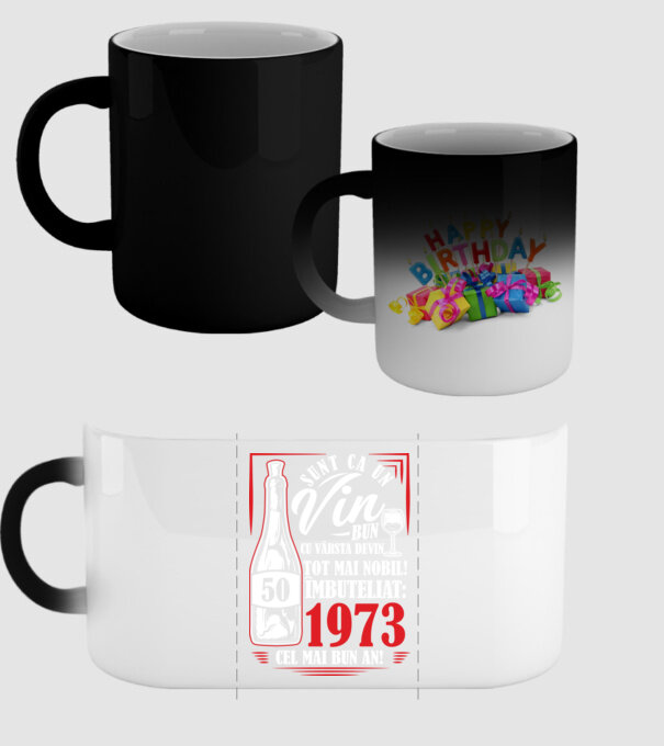 Un Vin Bun 1975 - Negru model negru pe tricou