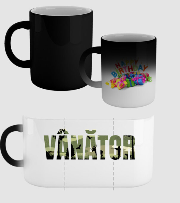 VÂNĂTOR model negru pe tricou