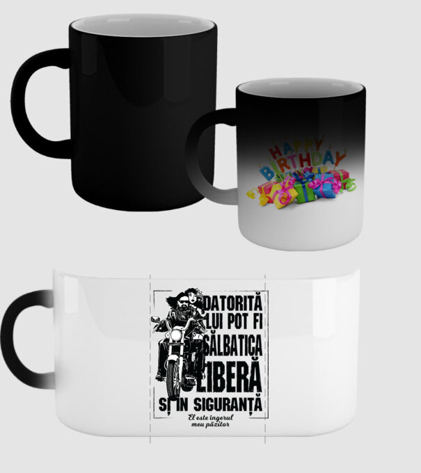 datorită lui pot fi sălbatică, liberă și în siguranță - el este îngerul meu păzitor model negru pe tricou
