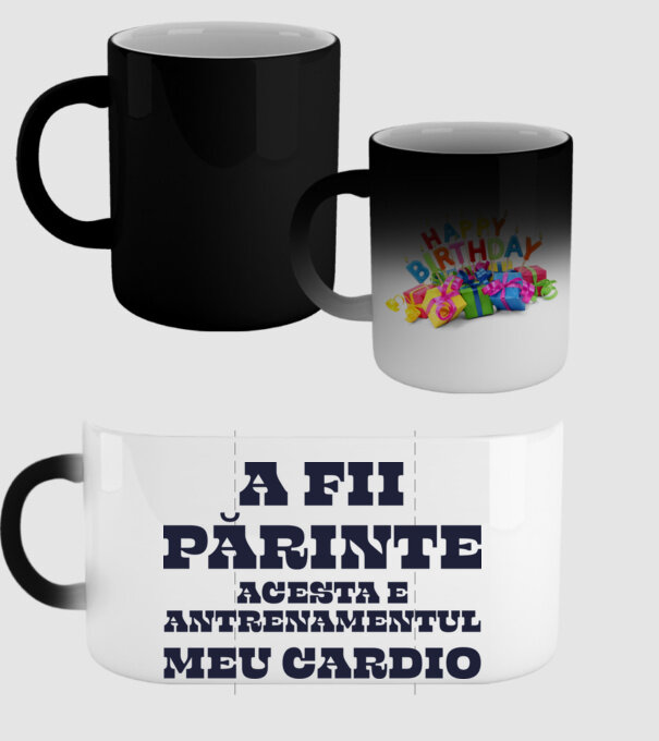 A fii părinte - acesta e antrenamentul meu cardio model negru pe tricou