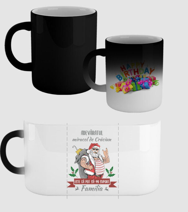 adevăratul miracol de Crăciun este că pot să-mi suport familia model negru pe tricou