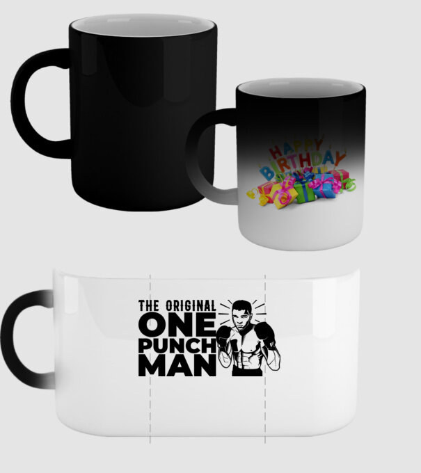 Ali the original one punch man model negru pe tricou