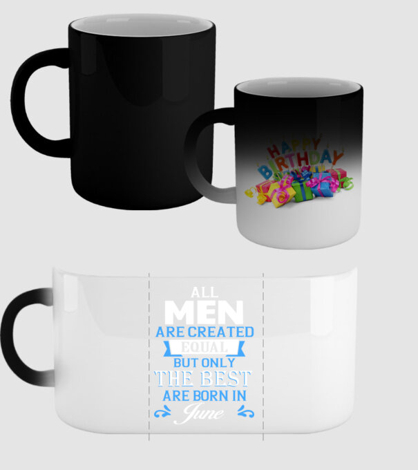 All men created equal but only the beat are born in june model negru pe tricou