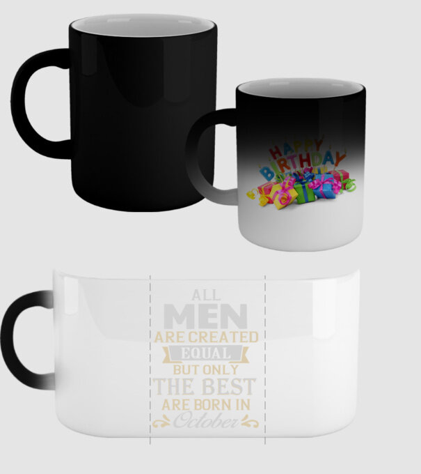 All men created equal but only the beat are born in october model negru pe tricou