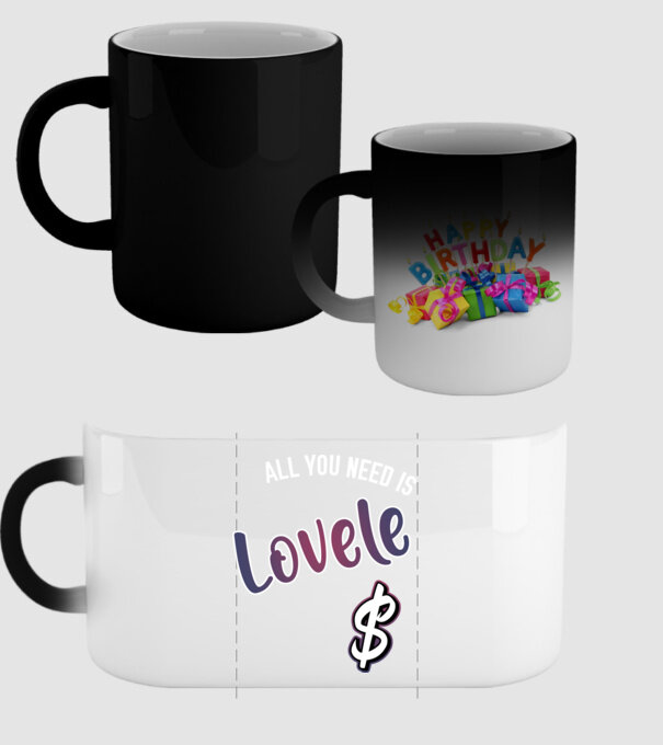 All you need is lovele model negru pe tricou