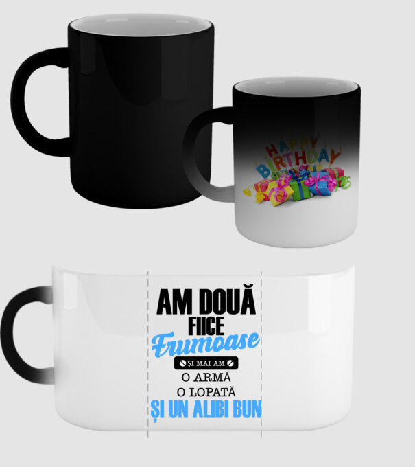 Am Două fiice frumoase și mai am o armă, o lopată și un alibi bun model negru pe tricou