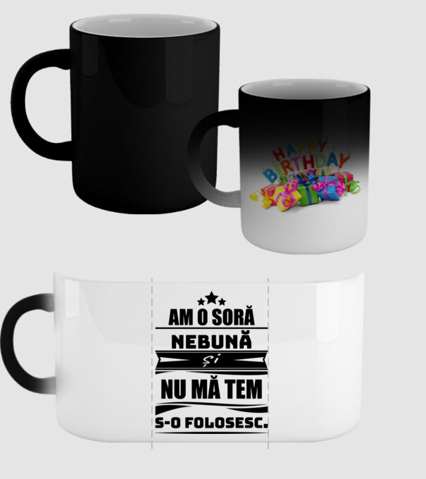 Am o soră nebună și nu mă tem s-o folosesc. model negru pe tricou