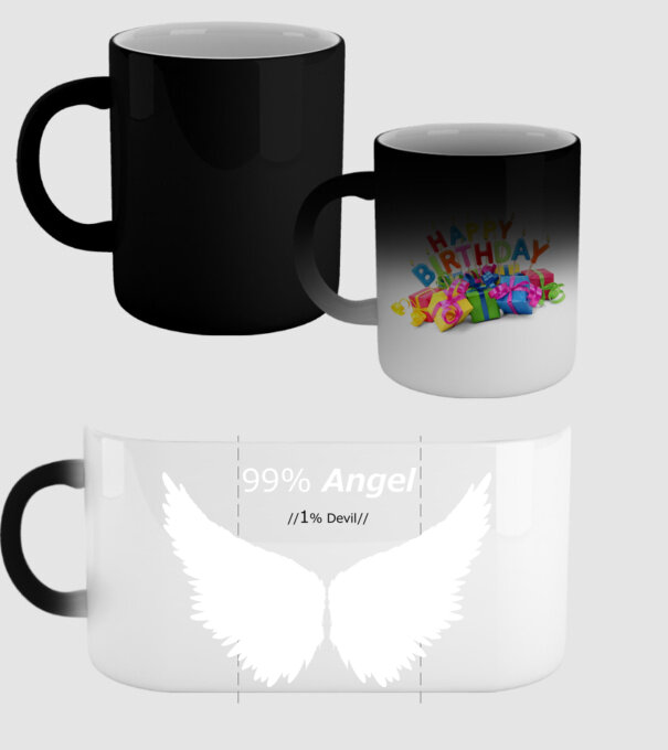 Angel model negru pe tricou