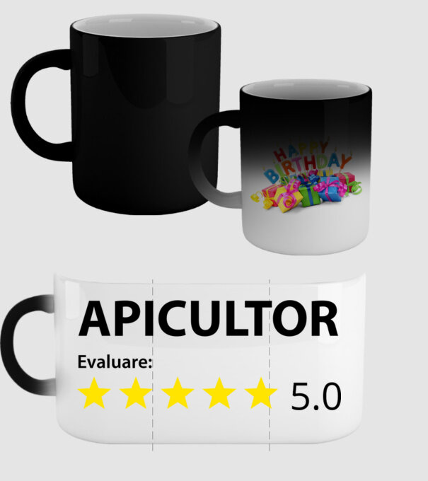 Evaluare :APICULTOR model negru pe tricou
