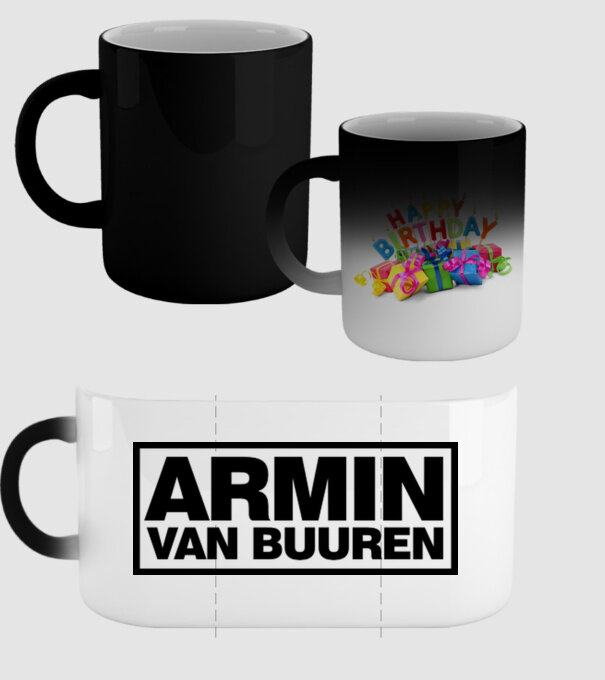 Armin Van Buuren logo model negru pe tricou