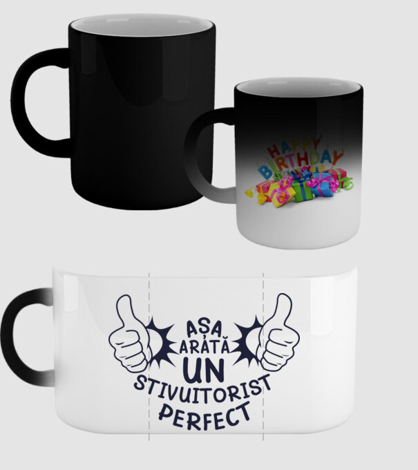 Așa arată un STIVUITORIST perfect model negru pe tricou
