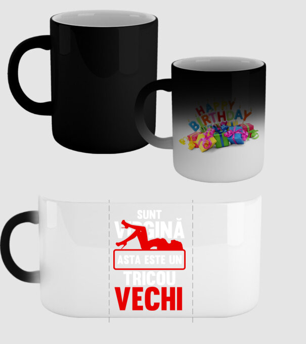 sunt virgină! - Asta este un tricou vechi model negru pe tricou