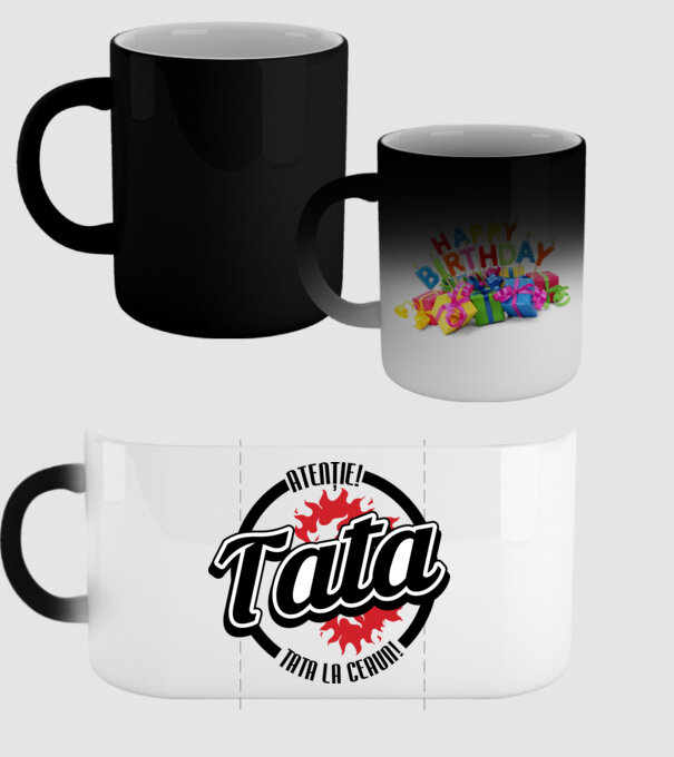 Atenție! Tata la ceaun! model negru pe tricou