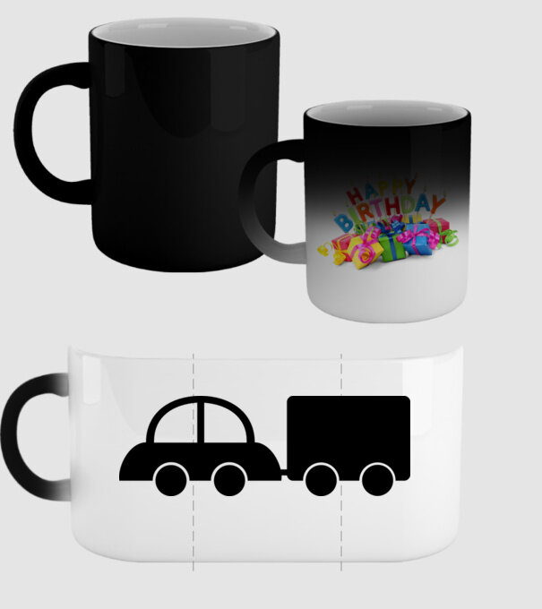 Car with tail model negru pe tricou