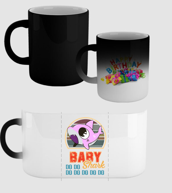 BabyGIRL shark model negru pe tricou