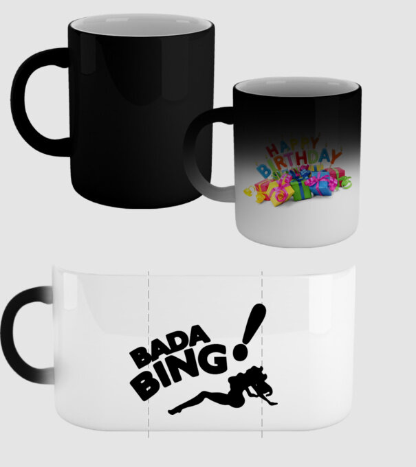 bada bing model negru pe tricou