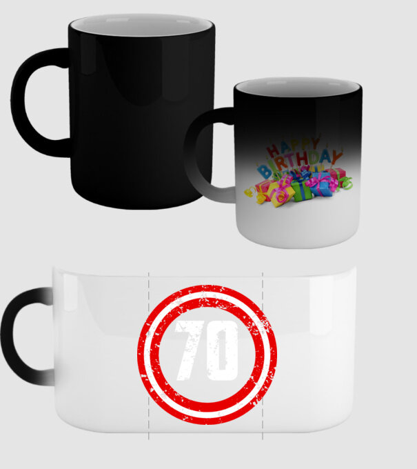 Birthday captain 70 Years old model negru pe tricou