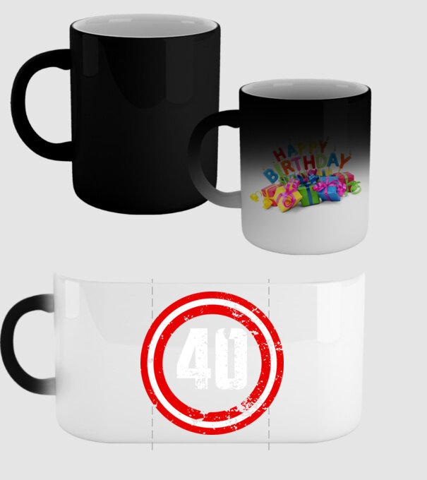 Birthday captain 40 Years old model negru pe tricou
