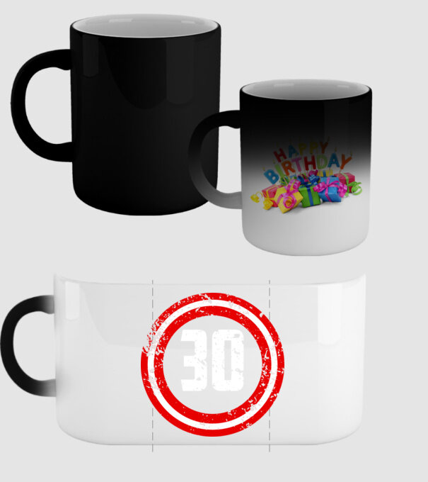 Birthday captain 30 Years old model negru pe tricou