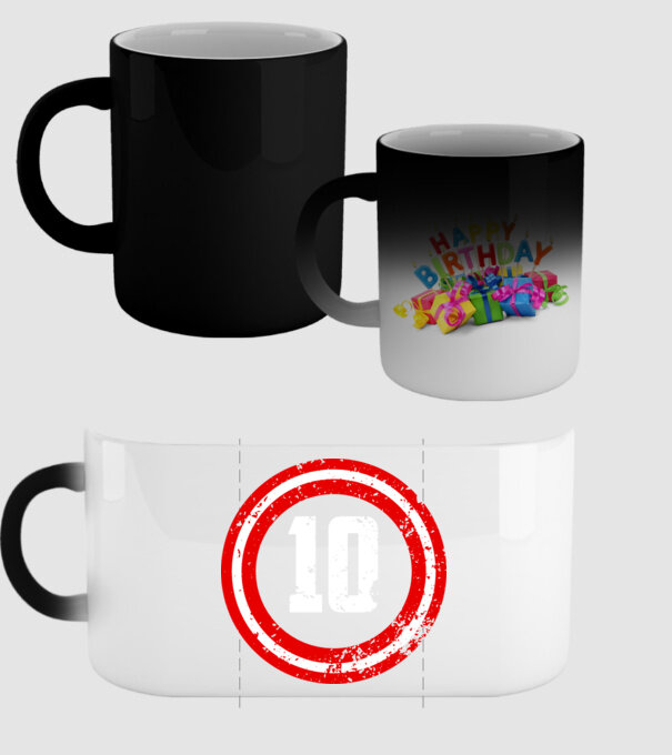 Birthday captain 10 Years old model negru pe tricou