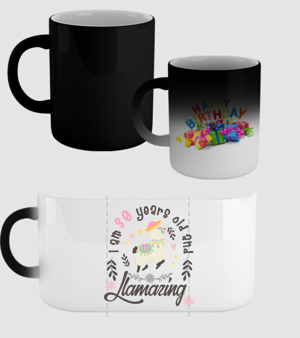 Birthday Llamazing 30 years old model negru pe tricou