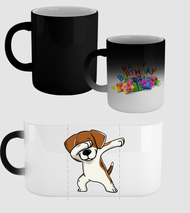Beagle DAB model negru pe tricou