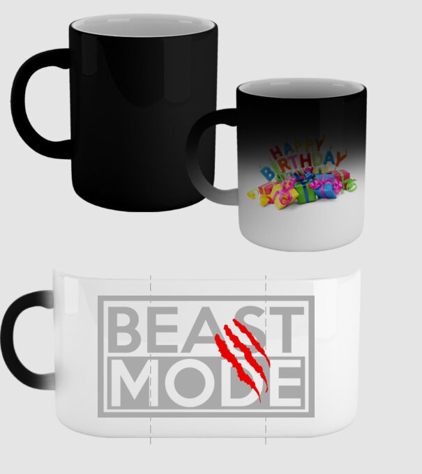 Beast mode model negru pe tricou