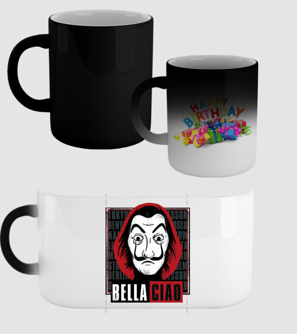 bella ciao dali model negru pe tricou