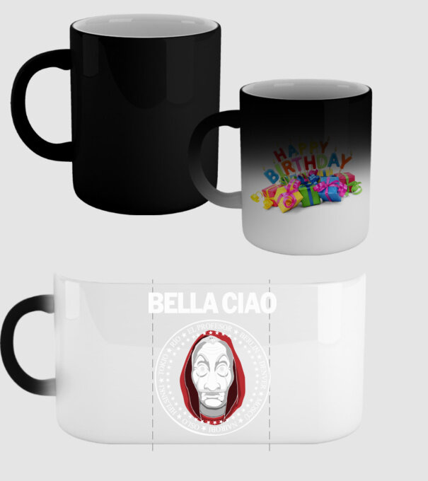 bella ciao stroke white model negru pe tricou
