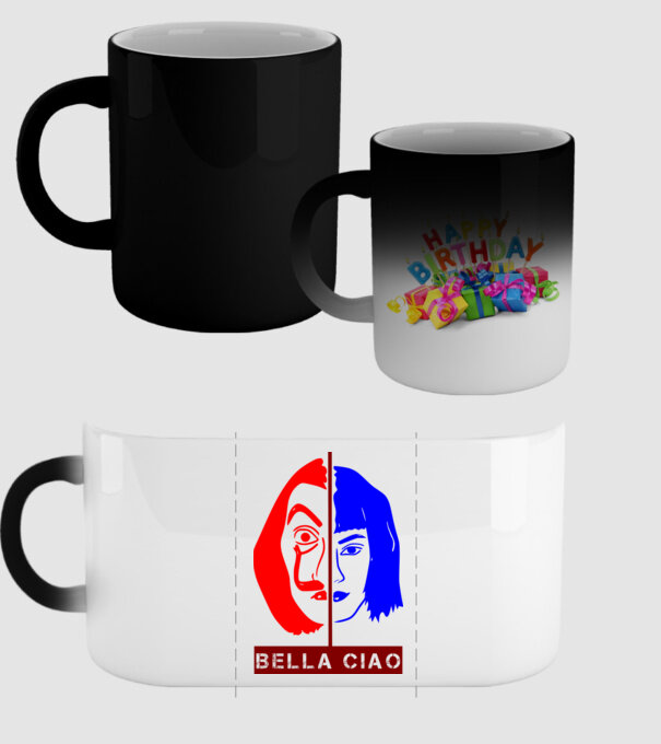 bella ciao tokyo model negru pe tricou