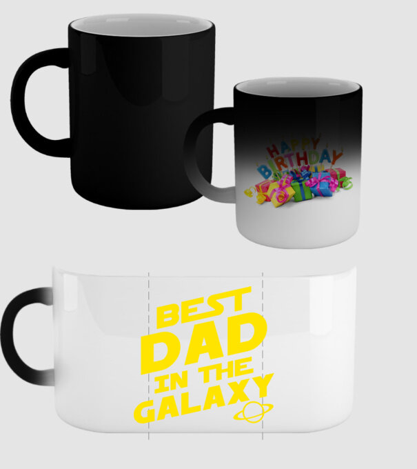 Best dad in the galaxy model negru pe tricou