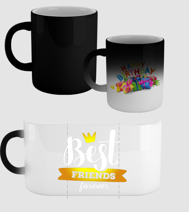 Best friends forever model negru pe tricou