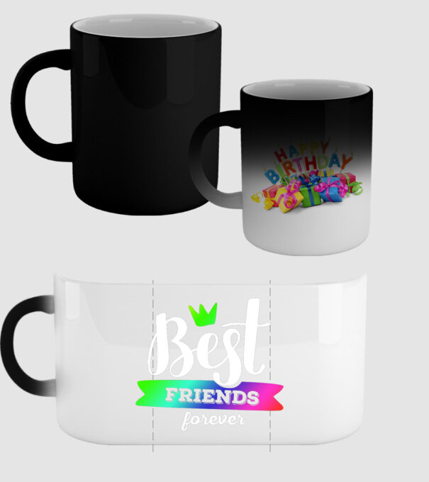 Best friends forever model negru pe tricou