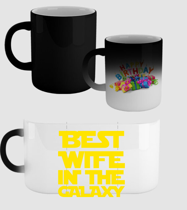 best wife in the galaxy model negru pe tricou