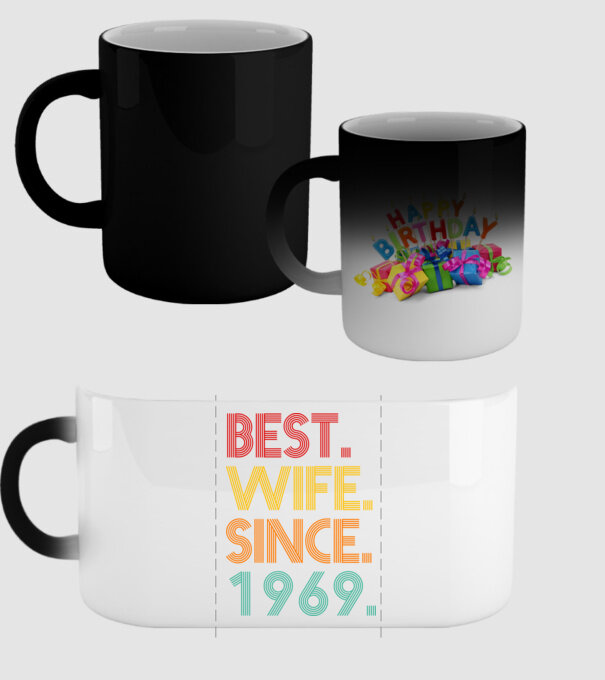 best wife since 1969 retro model negru pe tricou