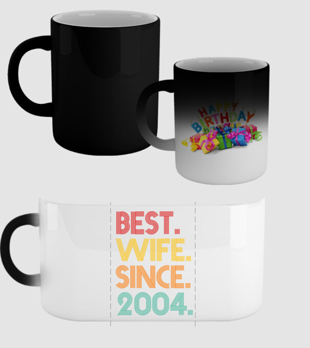 best wife since 2004 retro model negru pe tricou
