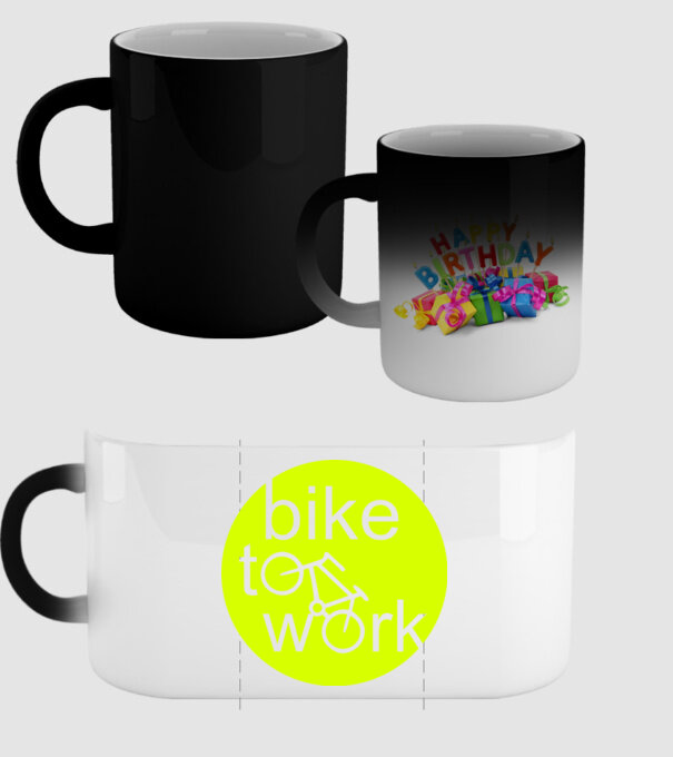 bike to work model negru pe tricou