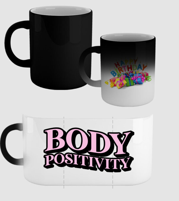 BodyPositivity model negru pe tricou