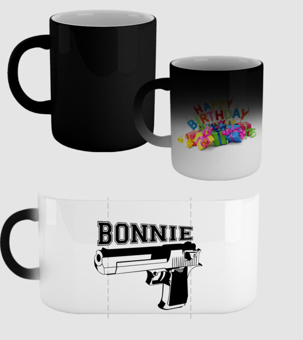 Bonnie model negru pe tricou