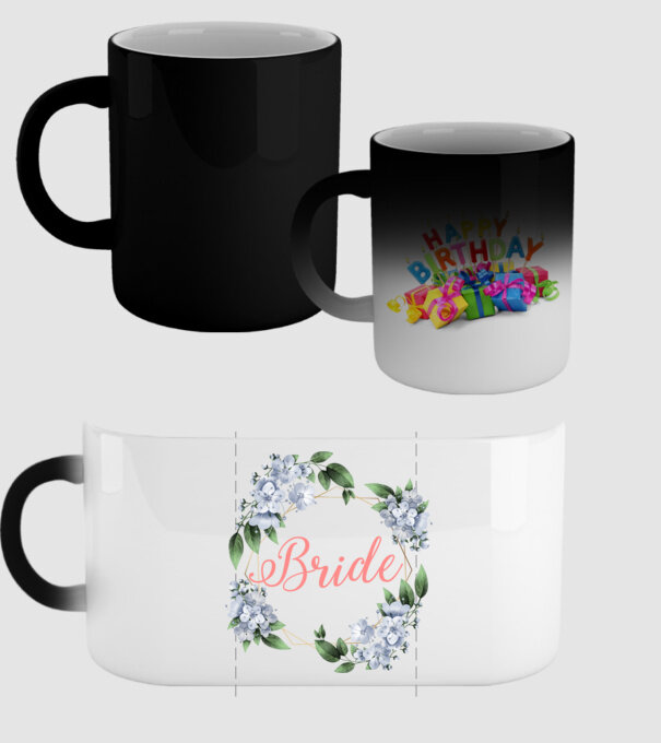 BRIDE blue floral model negru pe tricou